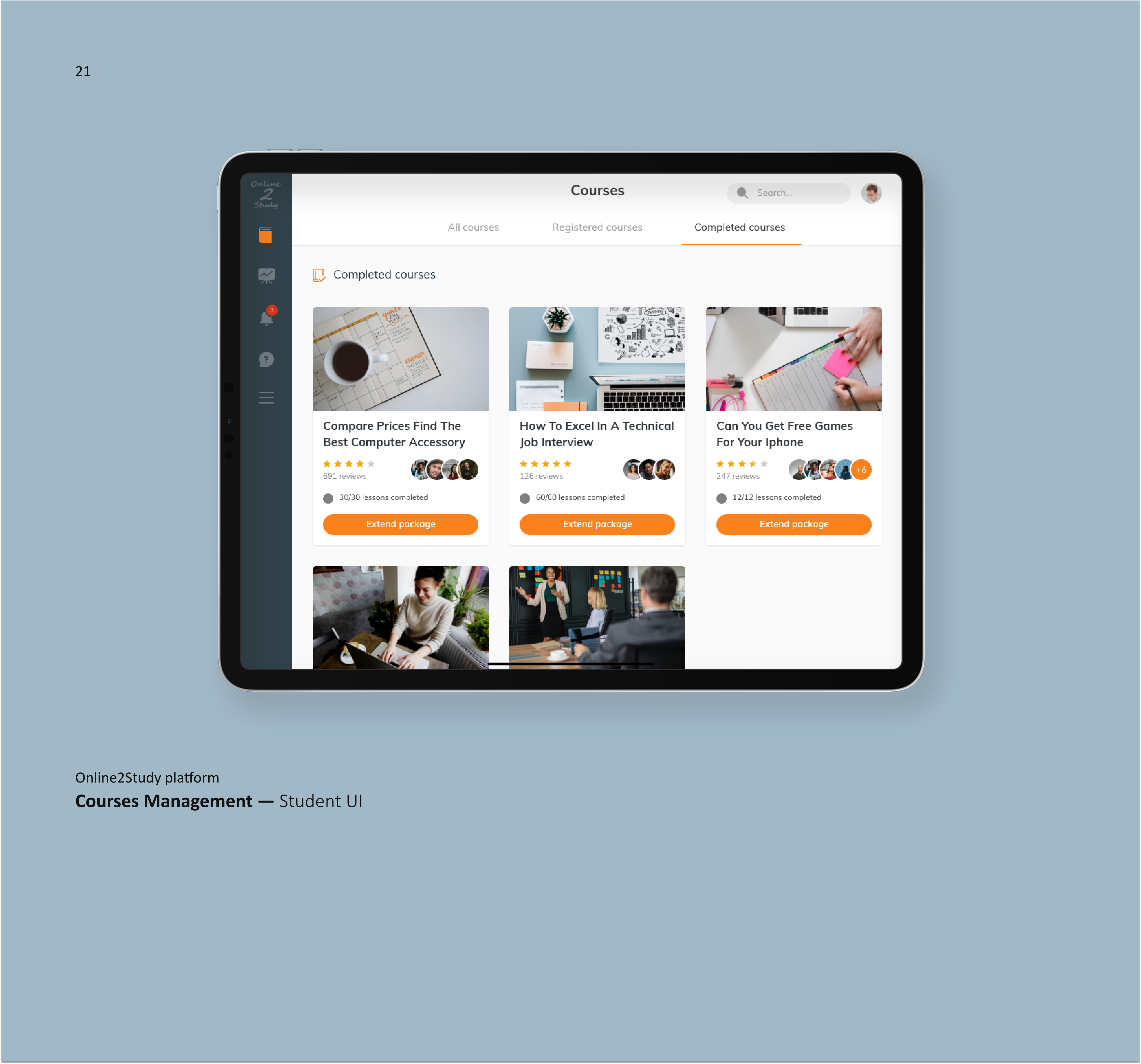 Courses Management — Student UI