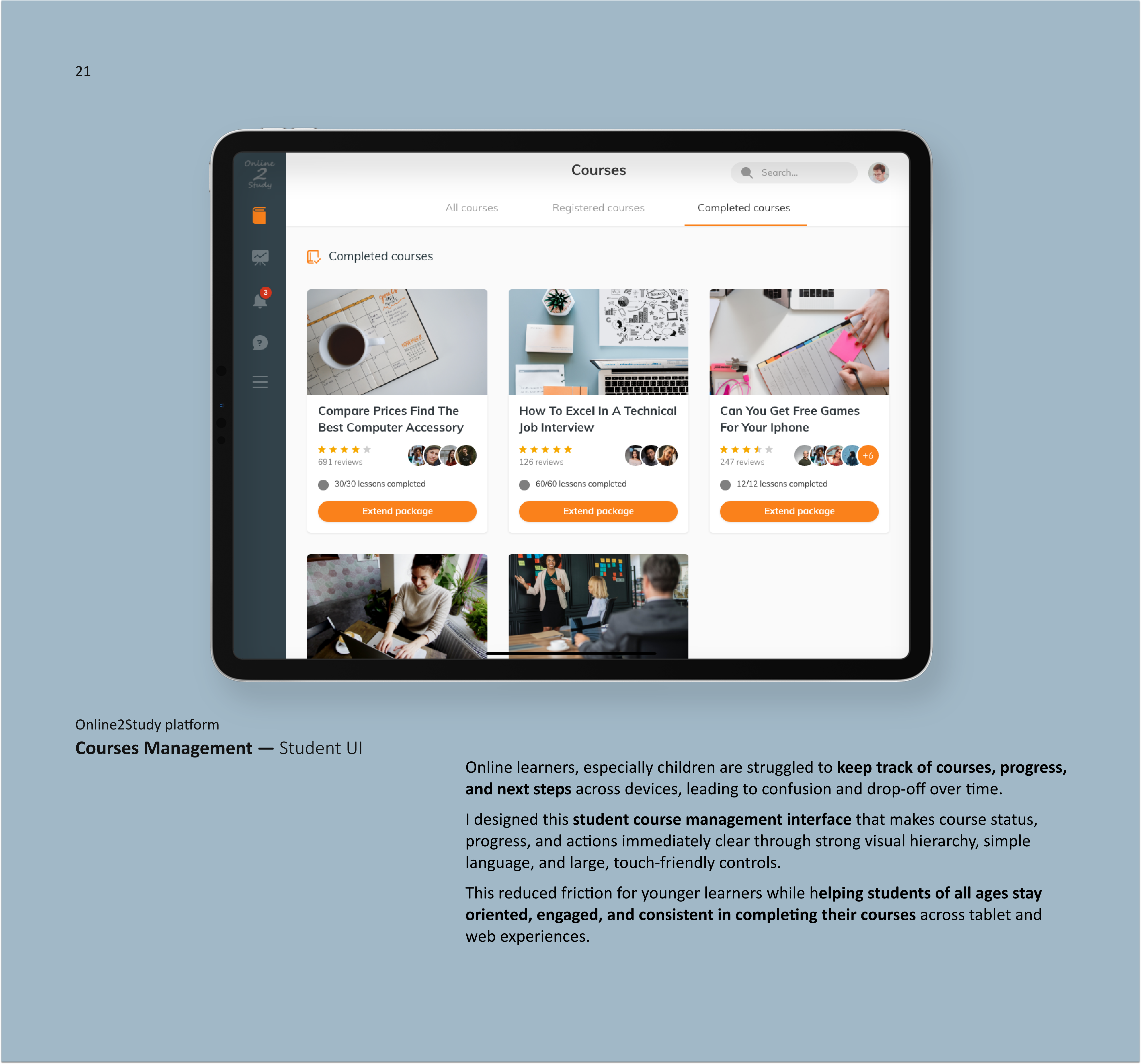 Courses Management — Student UI